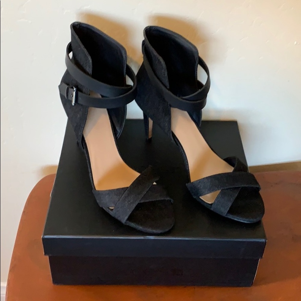 Joe’s Jeans Marcy fabric heels w/ buckle